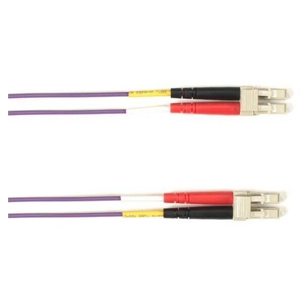 Black Box Om3 50-Micron Multimode Fiber Optic Patch Cable - Lszh, Lc-Lc, FOLZH10-002M-LCLC-VT - main